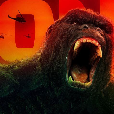 2048x2048 Kong Skull Island All Hail The King 4k Ipad Air Hd 4k