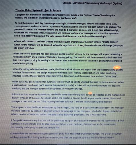Build a ticketing application with python, html, wayscript. CSE 222 - Advanced Programming Workshop (Python) T... | Chegg.com