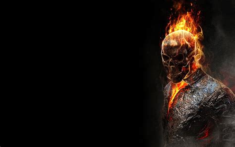1360x768px Free Download Hd Wallpaper The Dark Background Fire Flame Skull Skeleton