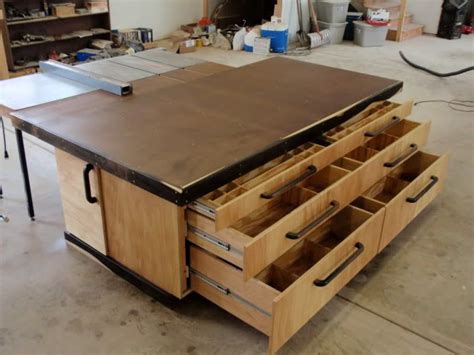 Outfeed/Assembly Table | Assembly table, Woodworking assembly table