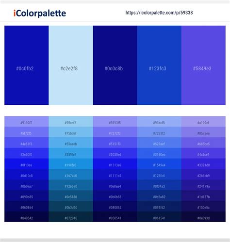 Blue Color Palette Names
