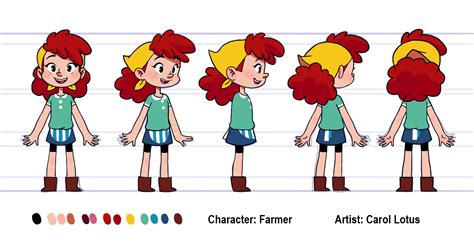 Character Turnaround And Color Palette Behance