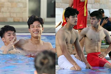Dàn Trai đẹp U23 Việt Nam Lột áo Khoe Body Mlem Bên Hồ Bơi 2sao