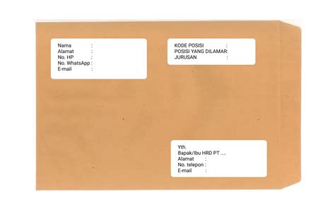 Cara menulis Alamat di Amplop Coklat untuk Lamaran Kerja - Deepublish Store