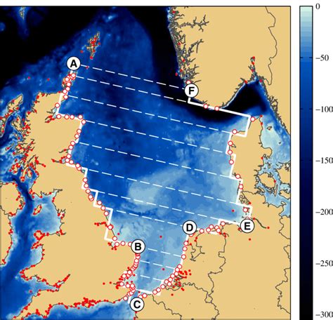 Bathymetric Chart Of The North Sea With Depth Below Msl In M Data