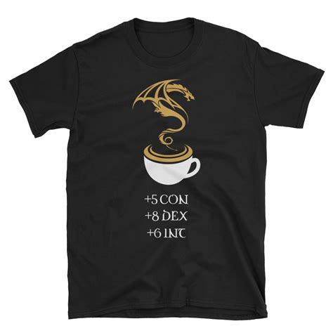 Dungeons And Dragons Shirt Coffee Stats Nerdy Unisex Rpg Shirt Dnd