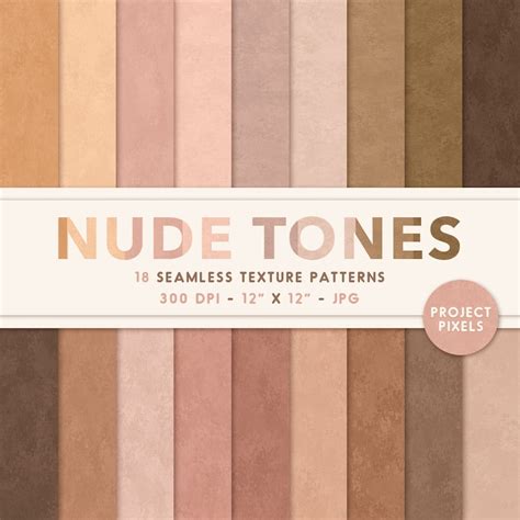 Nude Tones Digital Paper Pack Soft Nude Colors Seamless Textures