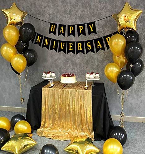 Party Propz Happy Anniversary Banner Anniversary Decoration Items Kit
