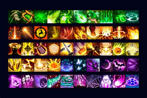 100 Skill Icons Pack For Rpg