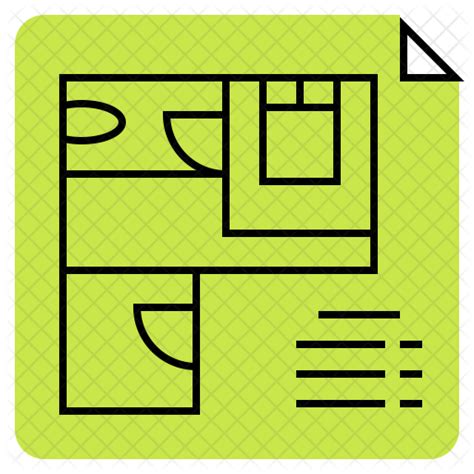 Floor Plan Icon Download In Colored Outline Style
