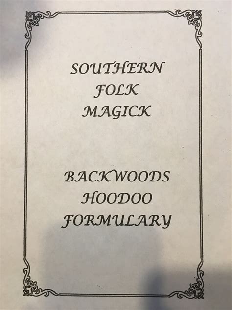 Southern Folk Magick Formulary Digital Book Etsy
