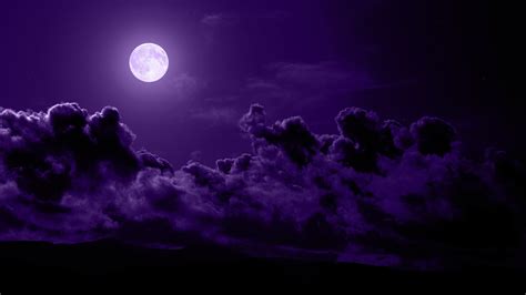 Purple Moon Night Sky Wallpapers Pics