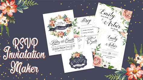 With a customized wedding monogram on hand, use it on a wedding invitation card. Get Invitation Maker RSVP Maker - Microsoft Store