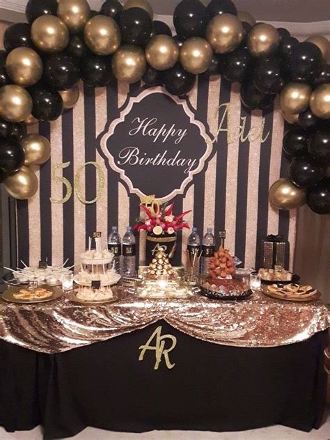 Pin By Cherry On Dads Gold Birthday Decorations Paris Themed
