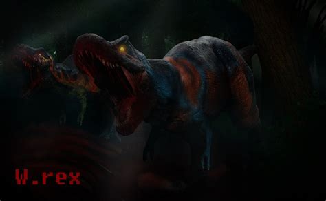 Omega And Trasher Rex 3d Jurassic Park Chaos Effec By Wolfhooligans