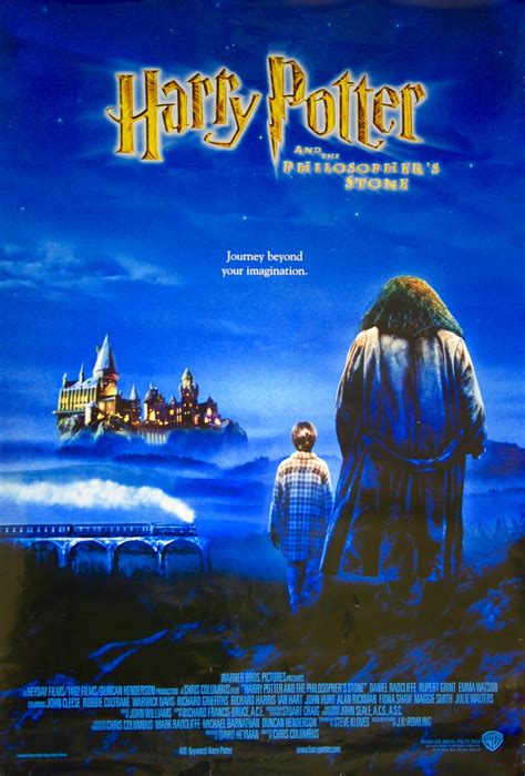 He laid harry gently on the doorstep, took a letter out of his cloak, tucked it inside harry's blankets, and then came back to the other two. Harry Potter and the Philosopher's Stone Movie Poster