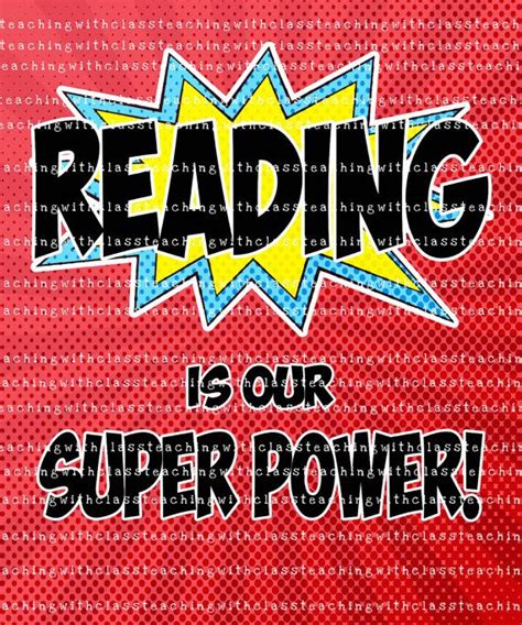 Superhero Classroom Poster Reading Is My By Teachingwithclass