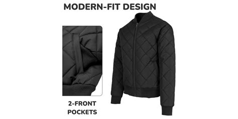 Mens Heavyweight Quilted Bomber Jacket
