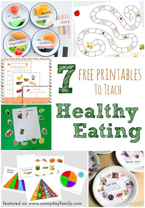 7 Free Printables To Teach Healthy Eating Nutrition Activities Kids