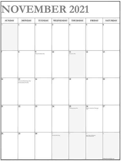 November December 2021 Calendar Printable Example Calendar Printable