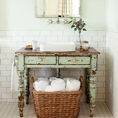 A tutorial for how to reconstruct a console table to repurpose as a bathroom vanity and leave drawers functional underneath sinks. To da loos: Wood tables as Bathroom vanities