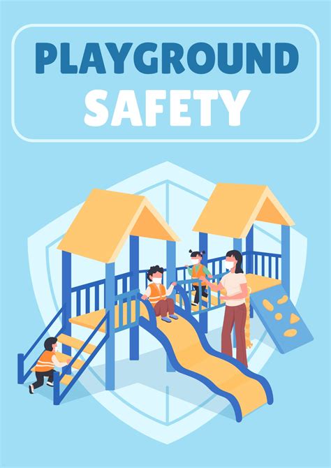 Playground Safety Poster Flat Vector Template 2656277 Vector Art At