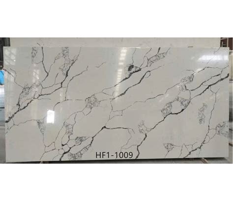 Calacatta Quartz Surfaces Black Veins Quartz Countertops For Bathroom