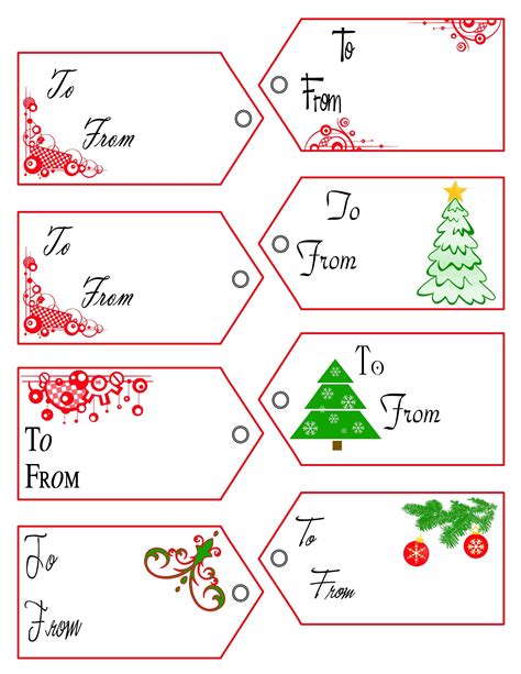 Create Beautiful Printable Christmas Gift Tags With Templates