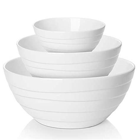 Kook Color Ceramic Mixingserving Bowls Large Medium Small Nesting