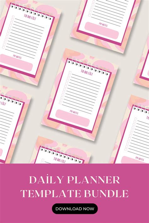 Minimalist Daily Planner Printable Daily To Do List For Etsy