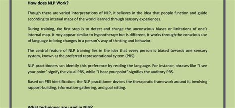Nlp What It Is And How It Can Help You Without Training And Practice