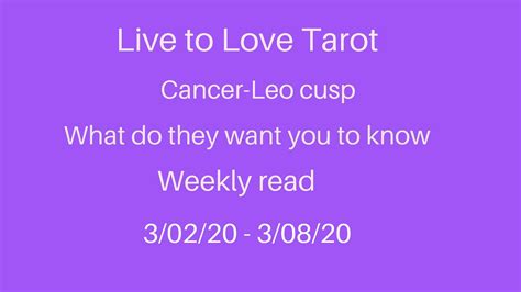 They want to take care of their loved ones and do what they can to bring if you're on the cusp of cancer and leo, take a moment to celebrate your unique personality. ♋️ Cancer / ♌️ Leo cusp 🙌🏼What they want you to know🙌🏼 ...