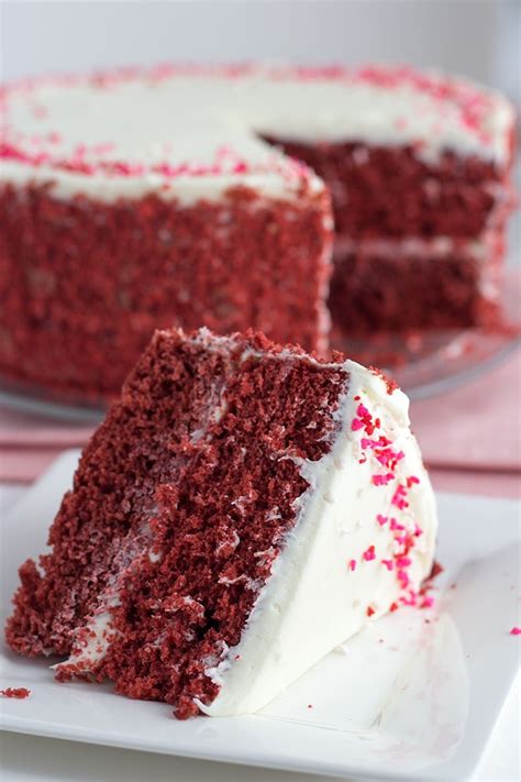This best red velvet cake recipe you will ever try! Red Velvet Cake with White Chocolate Frosting - Cookie Dough and Oven Mitt