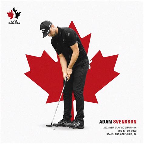 Golf Canada On Twitter Congrats To Canada’s Adam Svensson On Winning The Rsm Classic For His