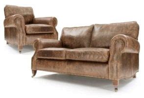 Hepburn Vintage Leather 2 Seat Sofa From Old Boot Sofas