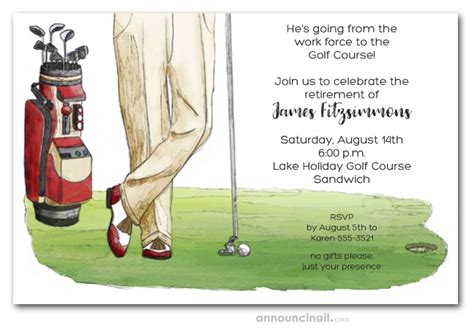 Staging a proper sendoff does not have to be a huge problem. Golf Themed Retirement Party Invitations