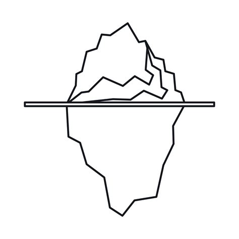 Iceberg Icon Outline Style 14455363 Vector Art At Vecteezy