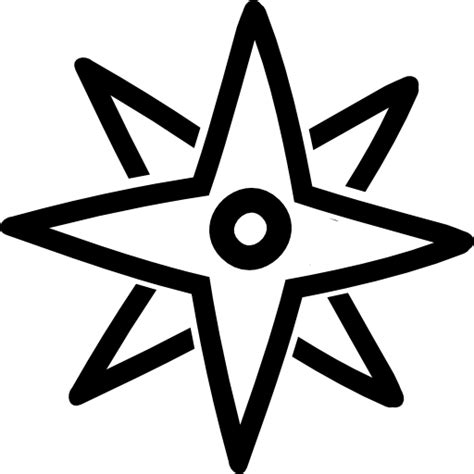 Free Icon Directions Of Winds Star Hand Drawn Symbol