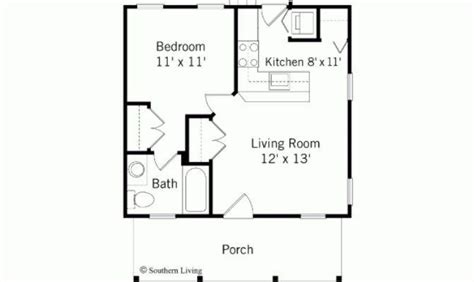 1 Bedroom Cottage Home Plans