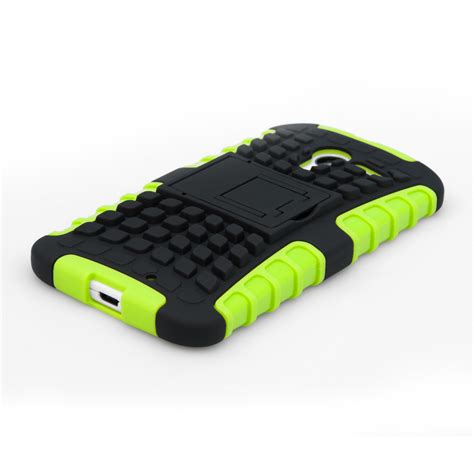 Yousave Accessories Motorola Moto X Stand Combo Case Green Black