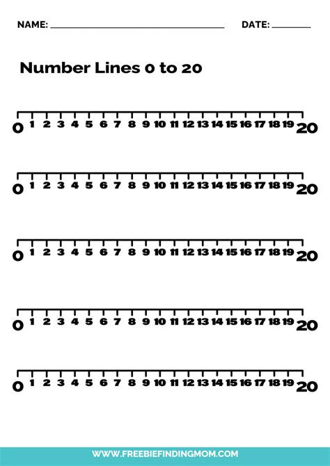Free Printable Number Line To 20 Pdfs Freebie Finding Mom