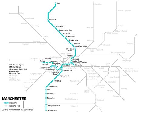 Manchester Tram Map