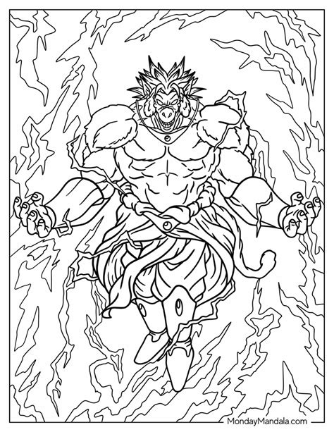 Broly Coloring Pages Free Pdf Printables