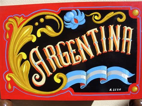 Cartel Pintado Técnica Fileteado Porteño Porteño Tango Argentino