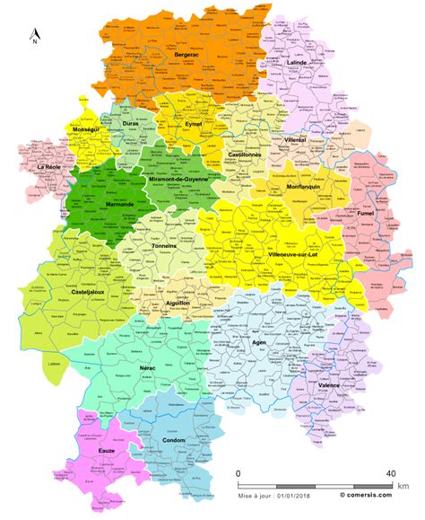 Son nom vient de deux cours d'eau : Carte des bassins de vie du Lot-et-Garonne