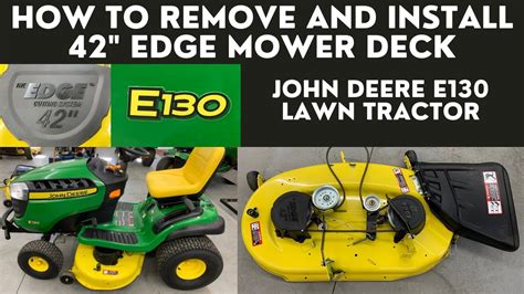 How To Remove Mower Deck John Deere E130 Youtube