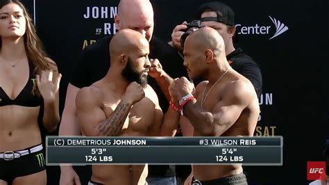 Demetrious Johnson Vs Wilson Reis Staredown Video From UFC On FOX