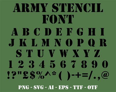 Army Stencil Lettering
