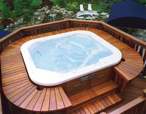 Wood Deck Designs For Hot Tubs