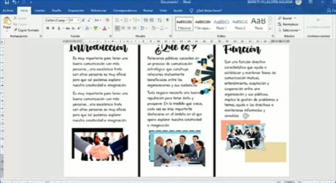 Como Realizar Trípticos Bonitos En Microsoft Word Paso A Paso